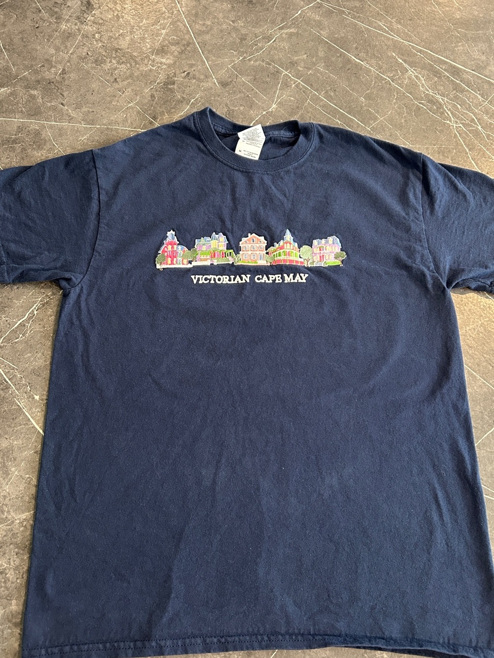 Gildan Navy Blue Victorian Cape May Short Sleeve Tee